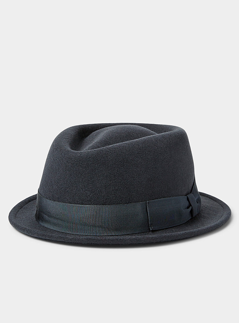 Le 31 Grey Bow tie band fedora for men