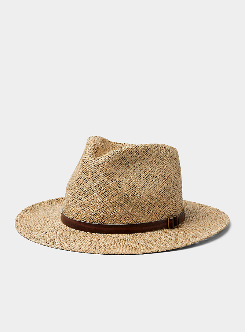 Le 31 Beige  Thin leather band Panama hat for men