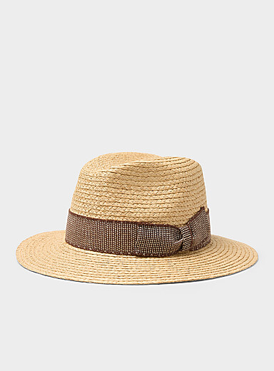 Braided straw fedora <b>Exclusive collection from Italy</b>