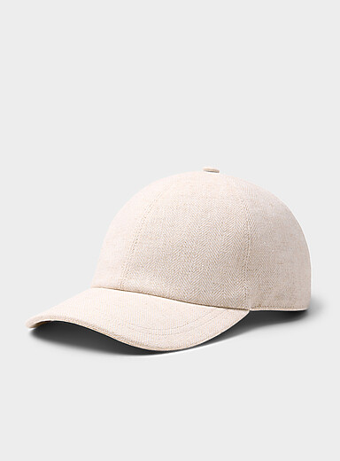 La casquette chevrons lin et coton <b>Collection exclusive d'Italie</b>