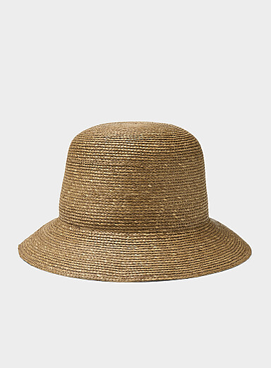 La cloche de paille naturelle taupe