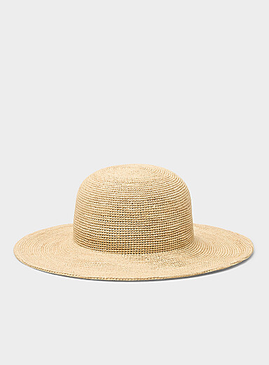 Italian straw wide-brim minimalist cloche <b>Exclusive collection from Italy</b>