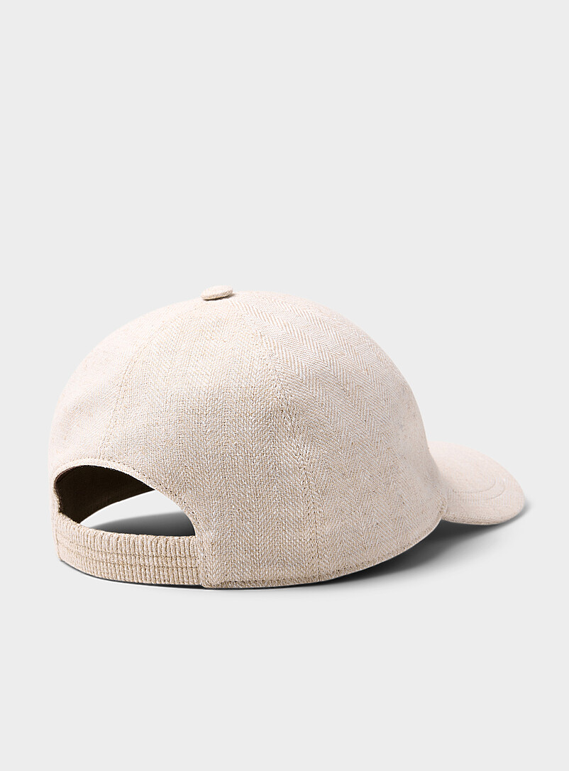Linen and cotton herringbone cap Exclusive collection from Italy product image 2