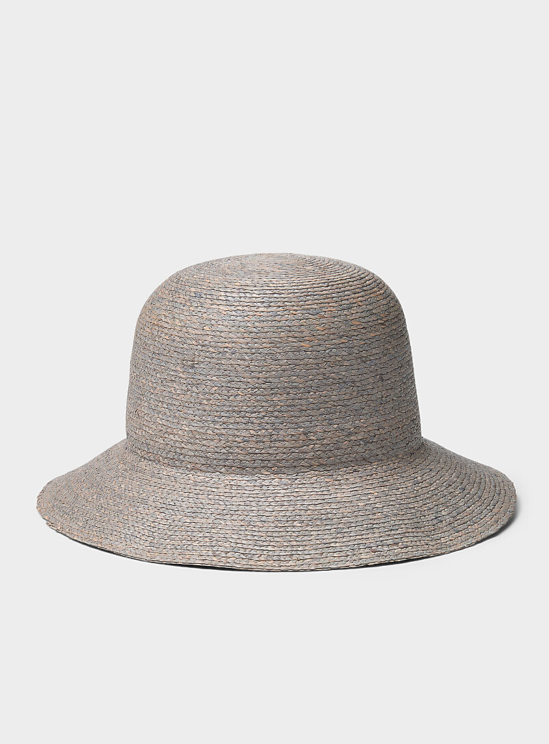 Taupe natural-straw cloche product image (primary)