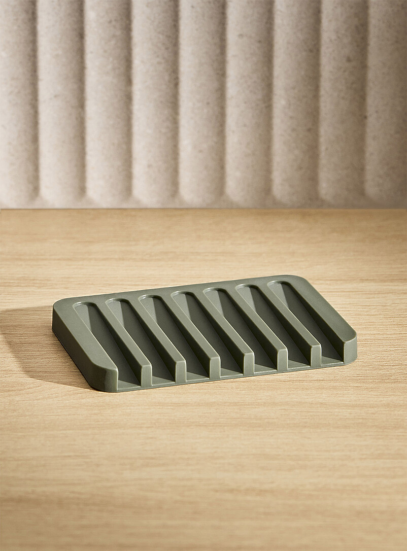 Simons Maison: Le porte-savon silicone monochrome Vert