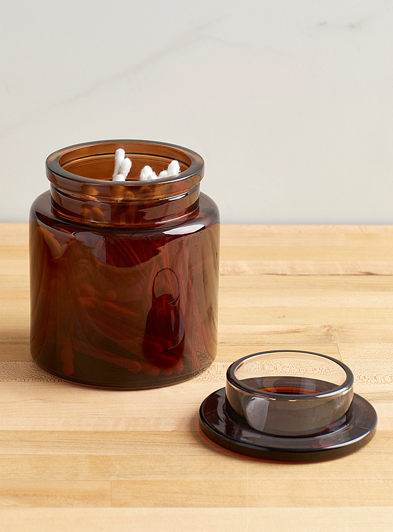 Simons Maison Bronze/Amber Amber glass decorative jar