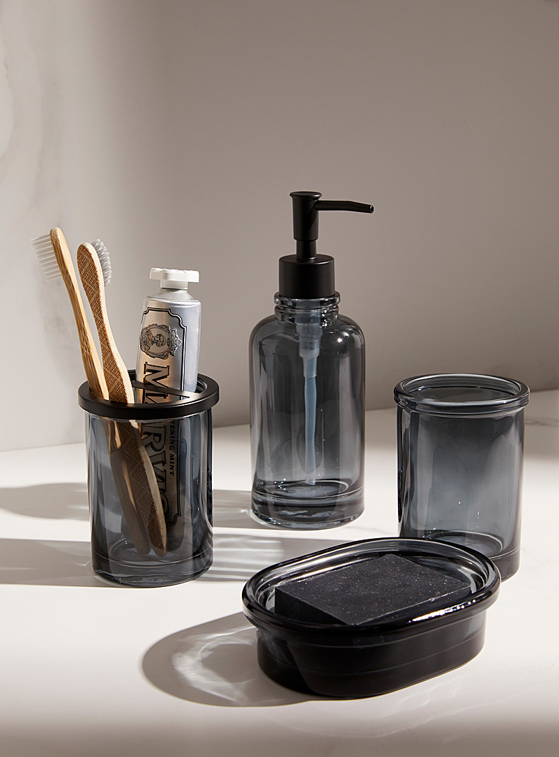Simons Maison Charcoal Charcoal grey glass accessories