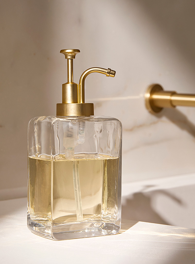 Simons Maison: La pompe à savon rectangulaire dorée Assorti