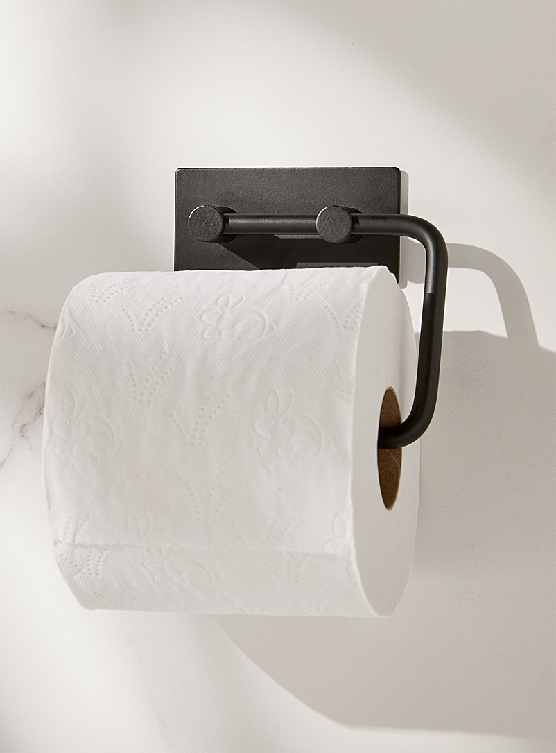 Simons Maison Black Black adhesive toilet paper holder