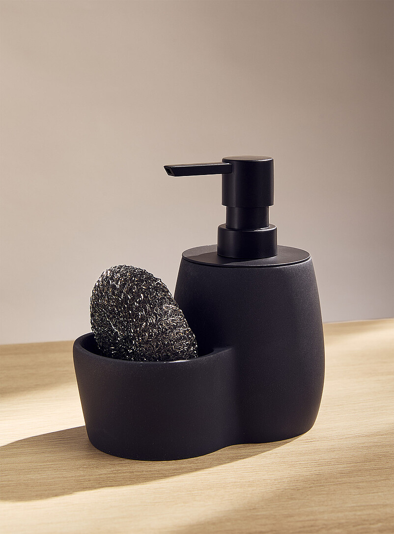 Flecked ceramic soap dispenser product image (primary)