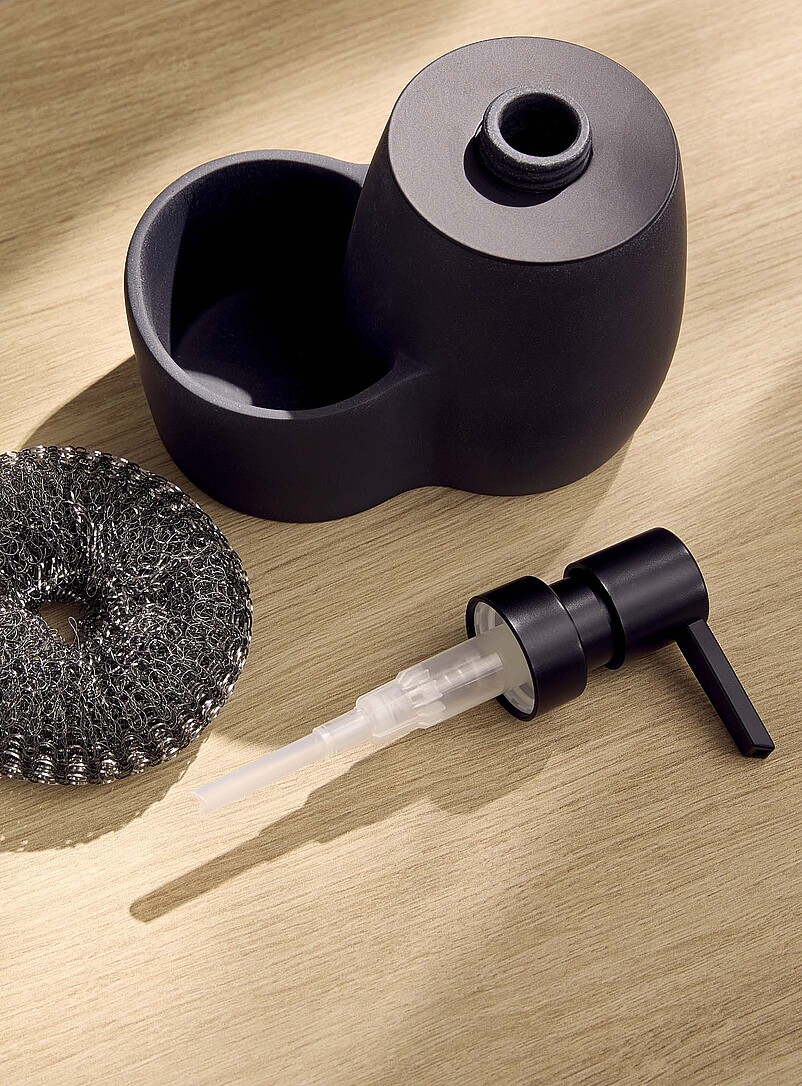 Flecked ceramic soap dispenser product image 2