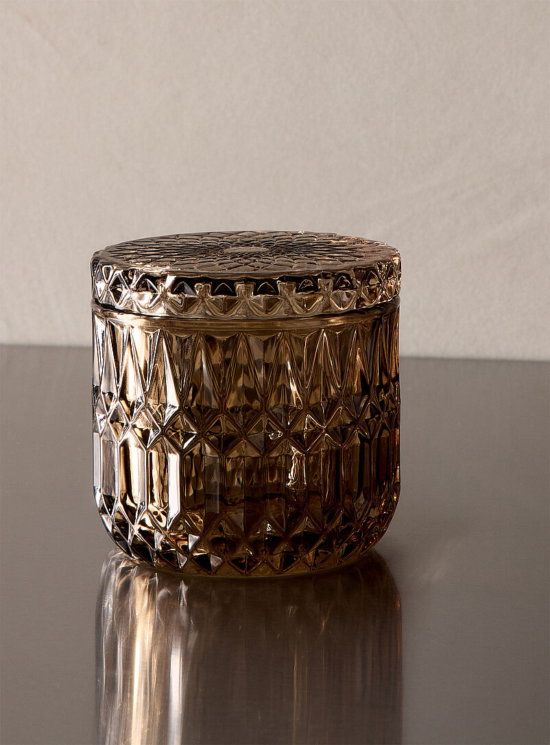 Floral relief motif decorative jar product image (primary)