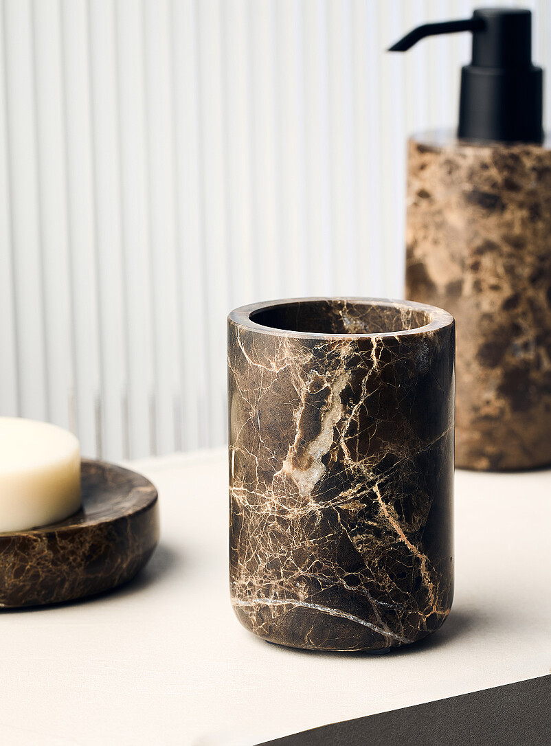 Genuine Brown Marble Accessories