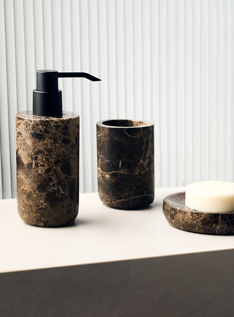 Genuine brown marble accessories product image 2