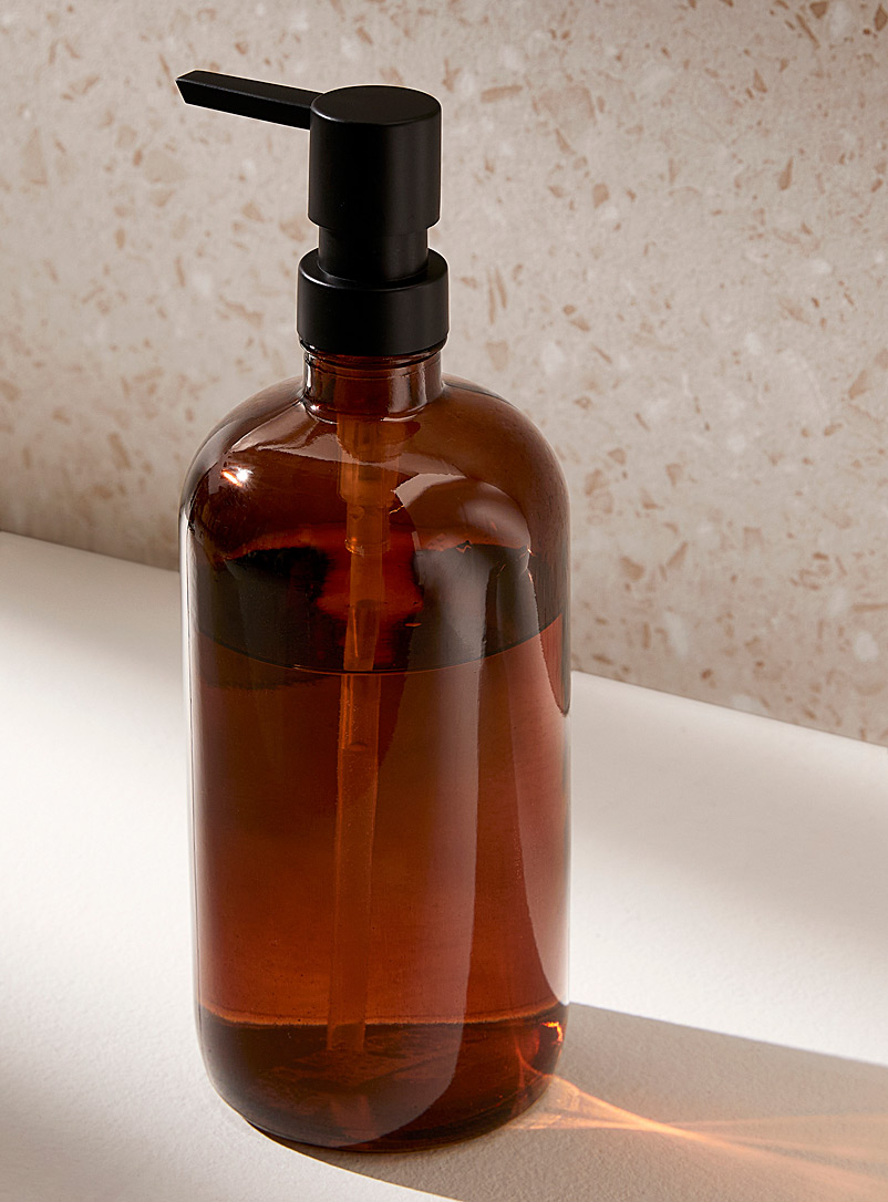 Large tinted glass soap pump product image 2