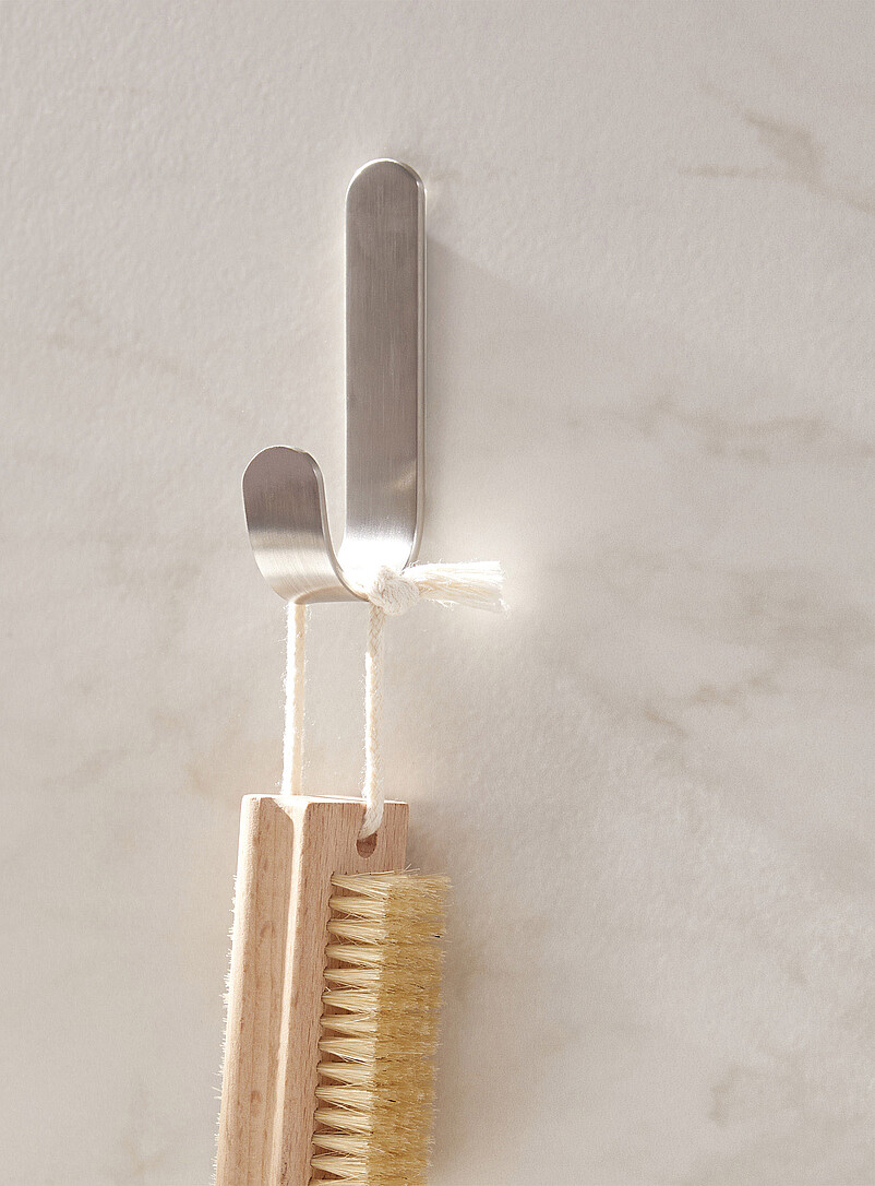 Stainless steel adhesive hook product image (primary)
