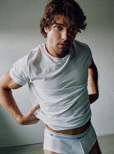Le 31 White Essential undershirts 3-pack for men