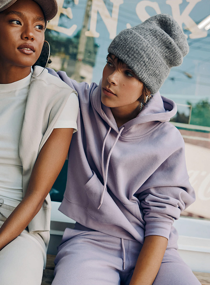 Twik Lilacs Fleece hoodie for women