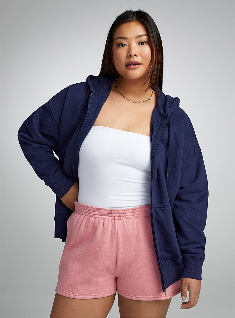 Twik Dusky Pink Fleece mini-short for women