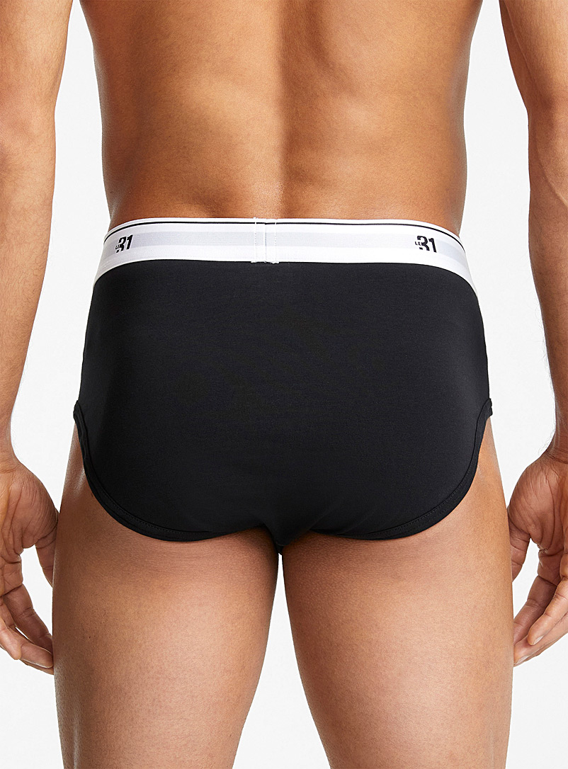 Le 31 White Logo-waist classic briefs Organic cotton 3-pack for men