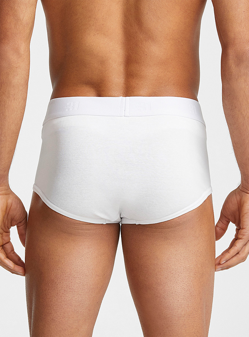 Le 31: Les slips classiques unis Coton biologique Emballage de 3 Noir pour homme
