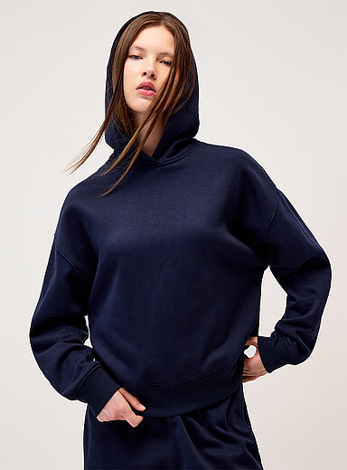 Twik Dark blue Straight-fit hoodie for women