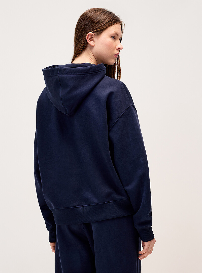 Twik: Le sweat droit &agrave; capuche Vert &agrave; motifs pour femme