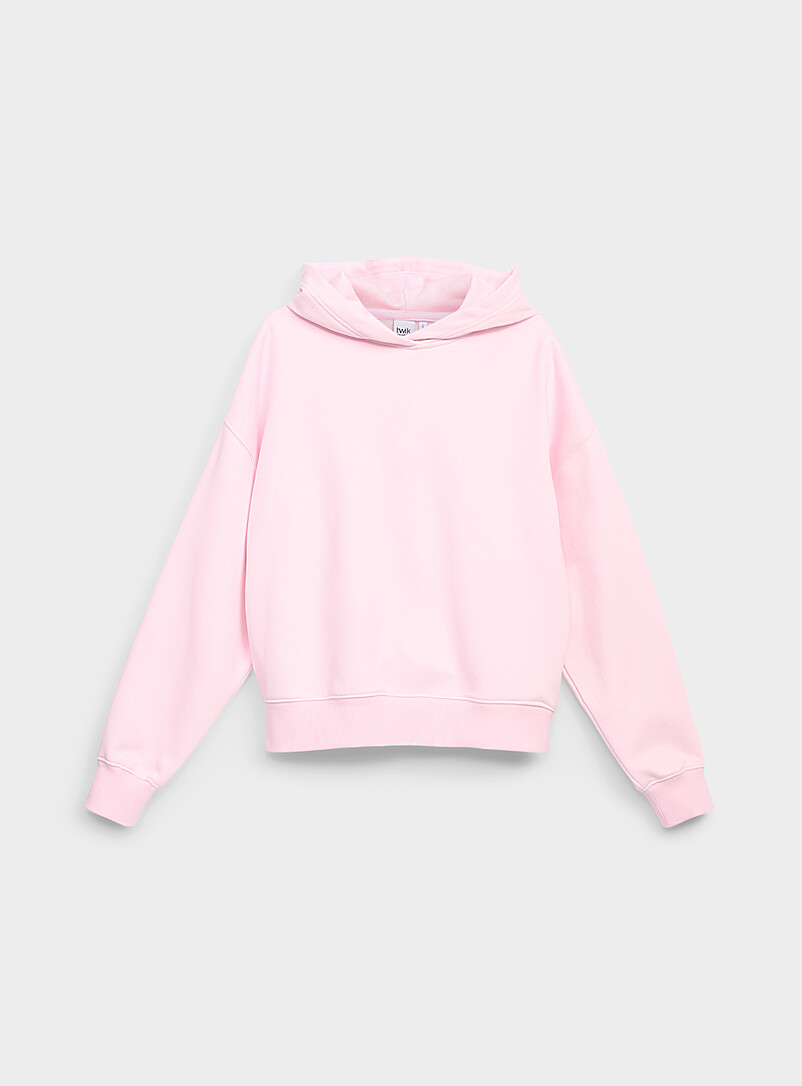 Twik: Le sweat droit &agrave; capuche Vert &agrave; motifs pour femme
