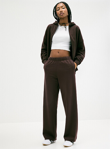 Straight-leg fleece pant