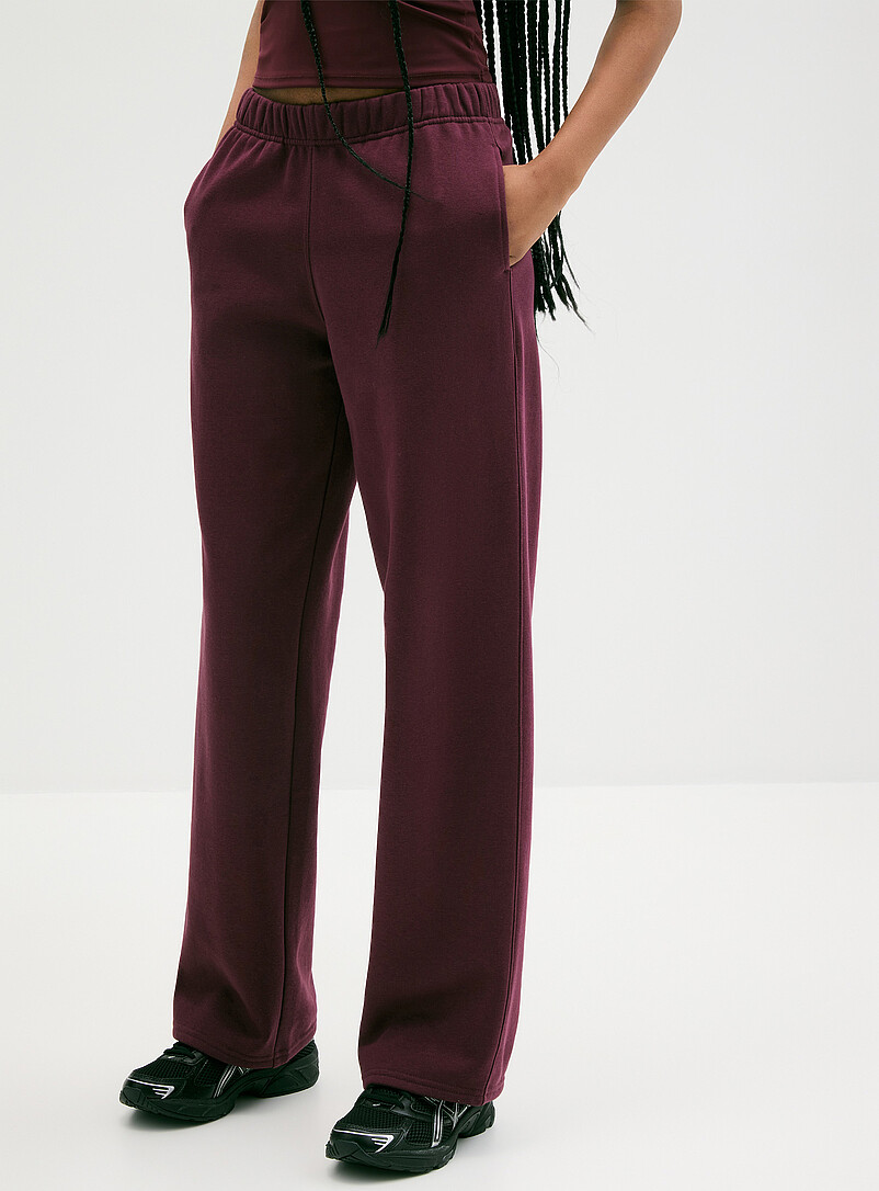 Twik: Le pantalon molleton droit Gris pour femme