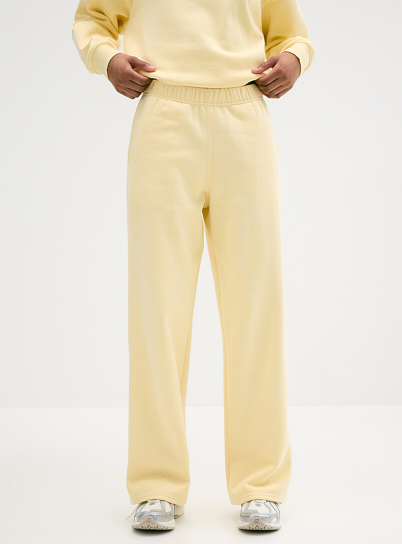 Twik: Le pantalon molleton droit Jaune ma&iuml;s - Vanille pour femme
