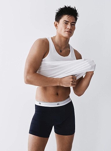 5" logo-waist classic boxer briefs Organic cotton 3-pack
