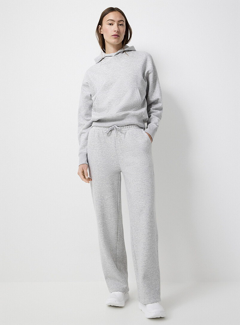 I.FIV5: Le kangourou jersey molletonn&eacute; l&eacute;ger Gris clair pour femme