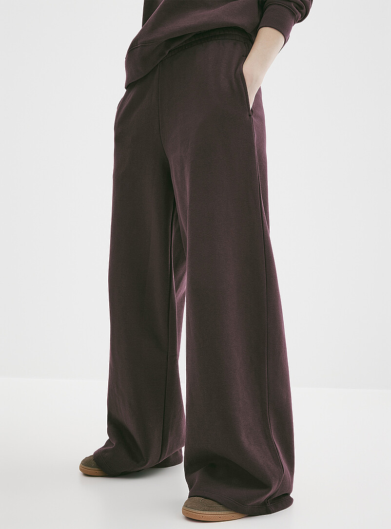 Twik Grey Extra-wide fleece pant for women