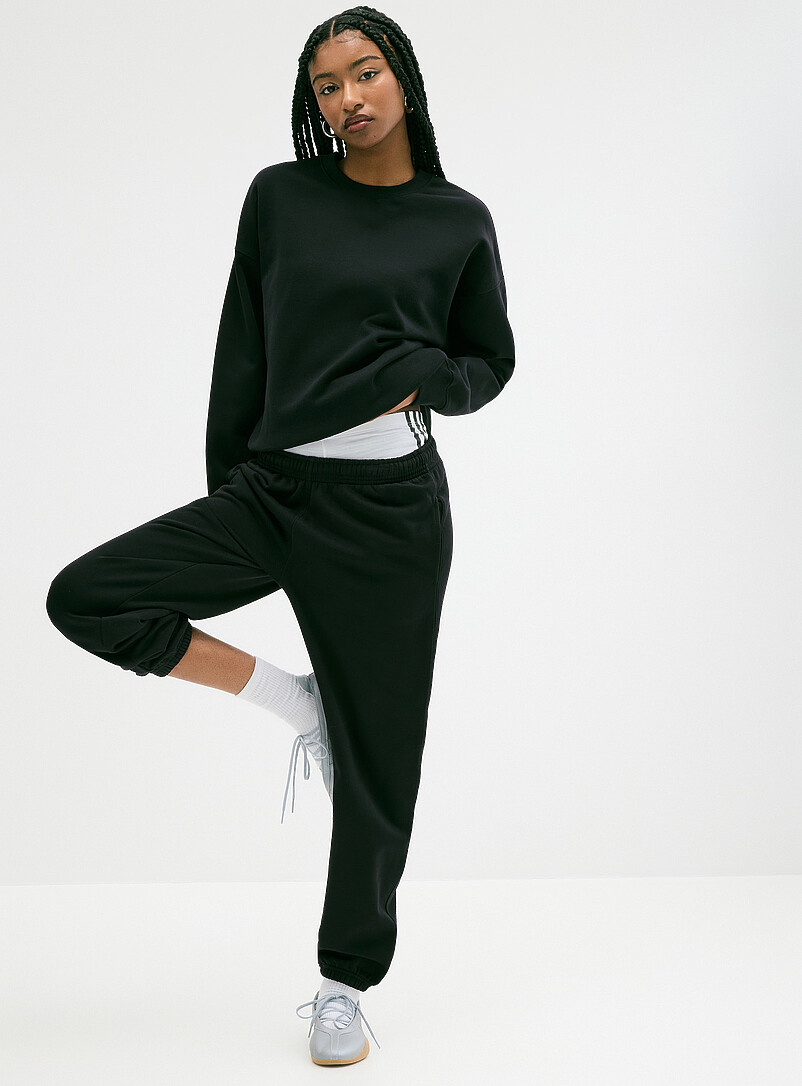 Twik Green Oversized fleece crew-neck sweatshirt for women