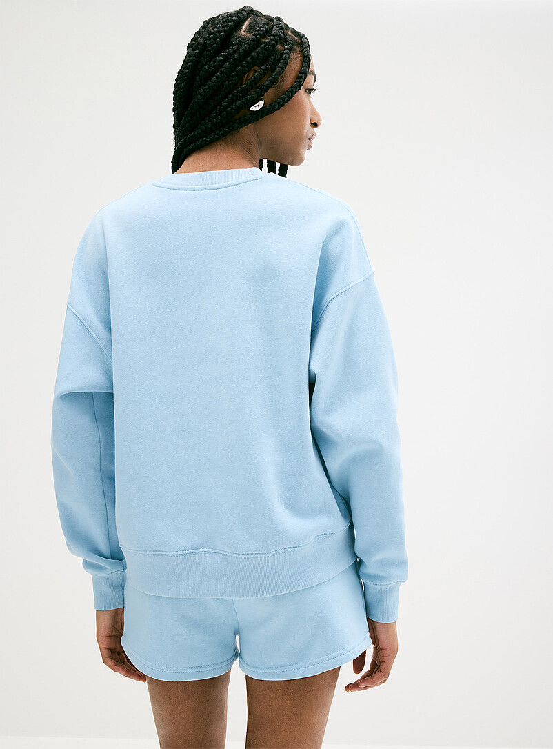 Twik: Le sweat col rond ample molleton Orange pour femme