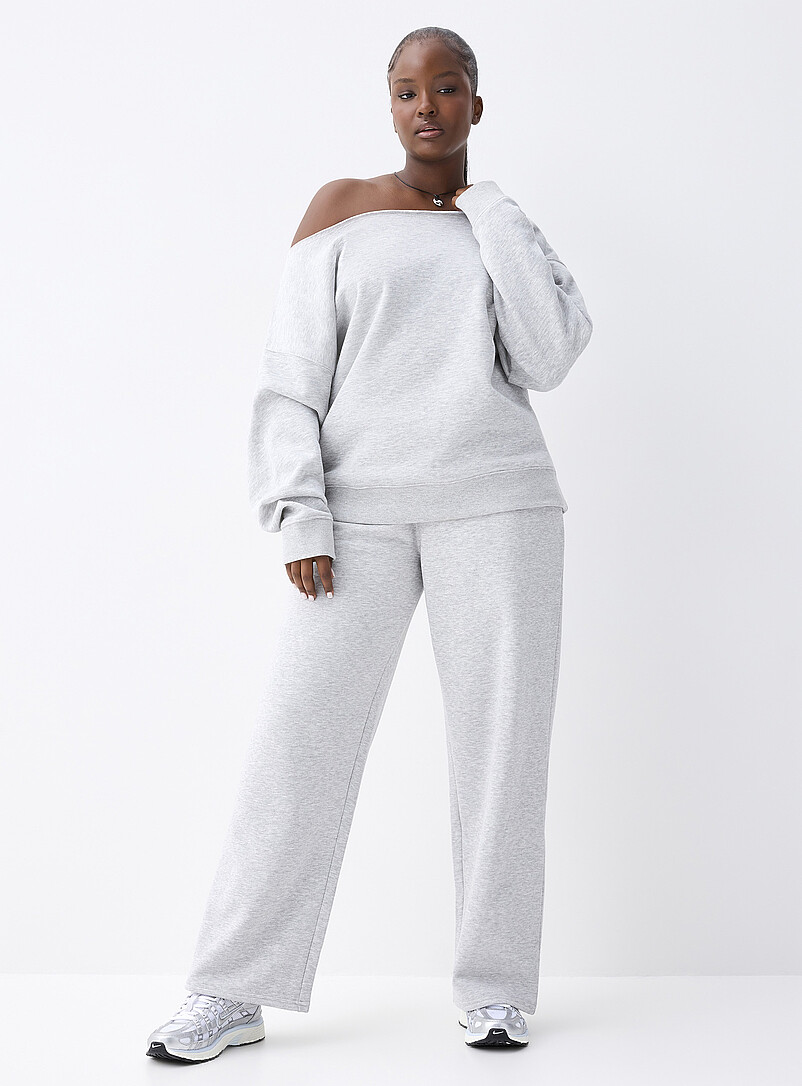 Twik: Le sweat &eacute;paule d&eacute;voil&eacute;e Chocolat - Espresso pour femme