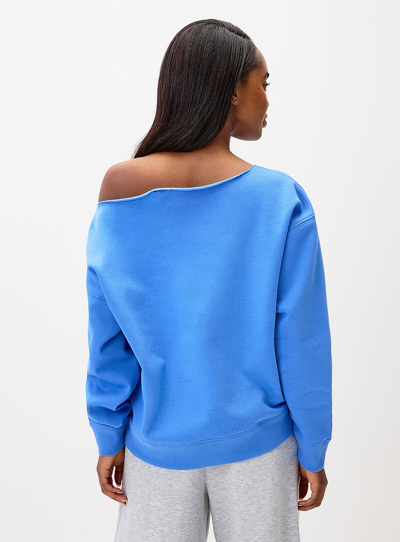 Twik: Le sweat &eacute;paule d&eacute;voil&eacute;e Chocolat - Espresso pour femme