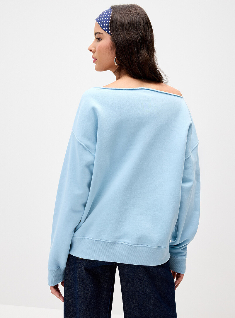 Twik: Le sweat &eacute;paule d&eacute;voil&eacute;e Chocolat - Espresso pour femme