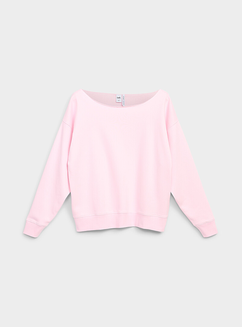 Twik: Le sweat &eacute;paule d&eacute;voil&eacute;e Chocolat - Espresso pour femme