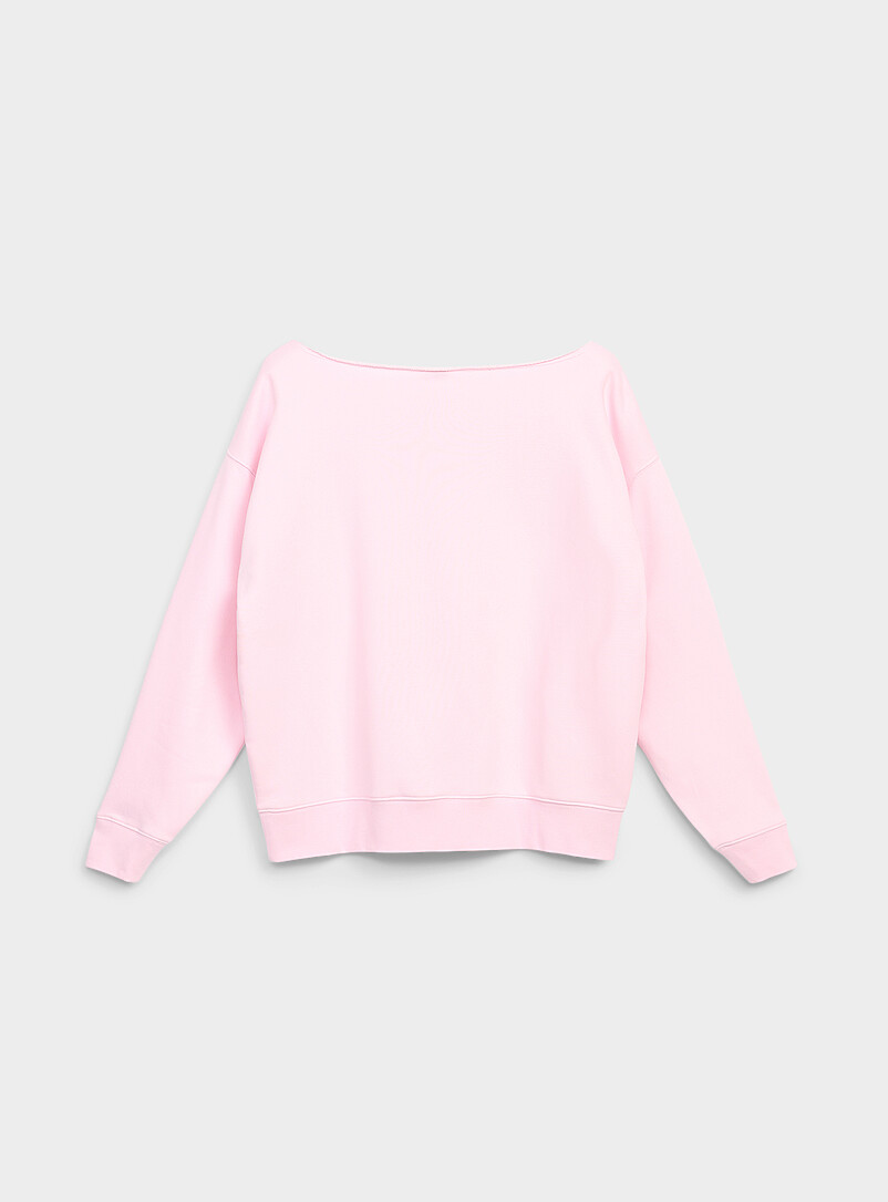 Twik: Le sweat &eacute;paule d&eacute;voil&eacute;e Chocolat - Espresso pour femme