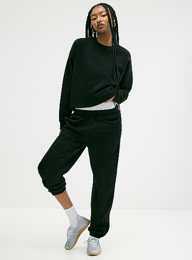 Le jogger ample molleton uni