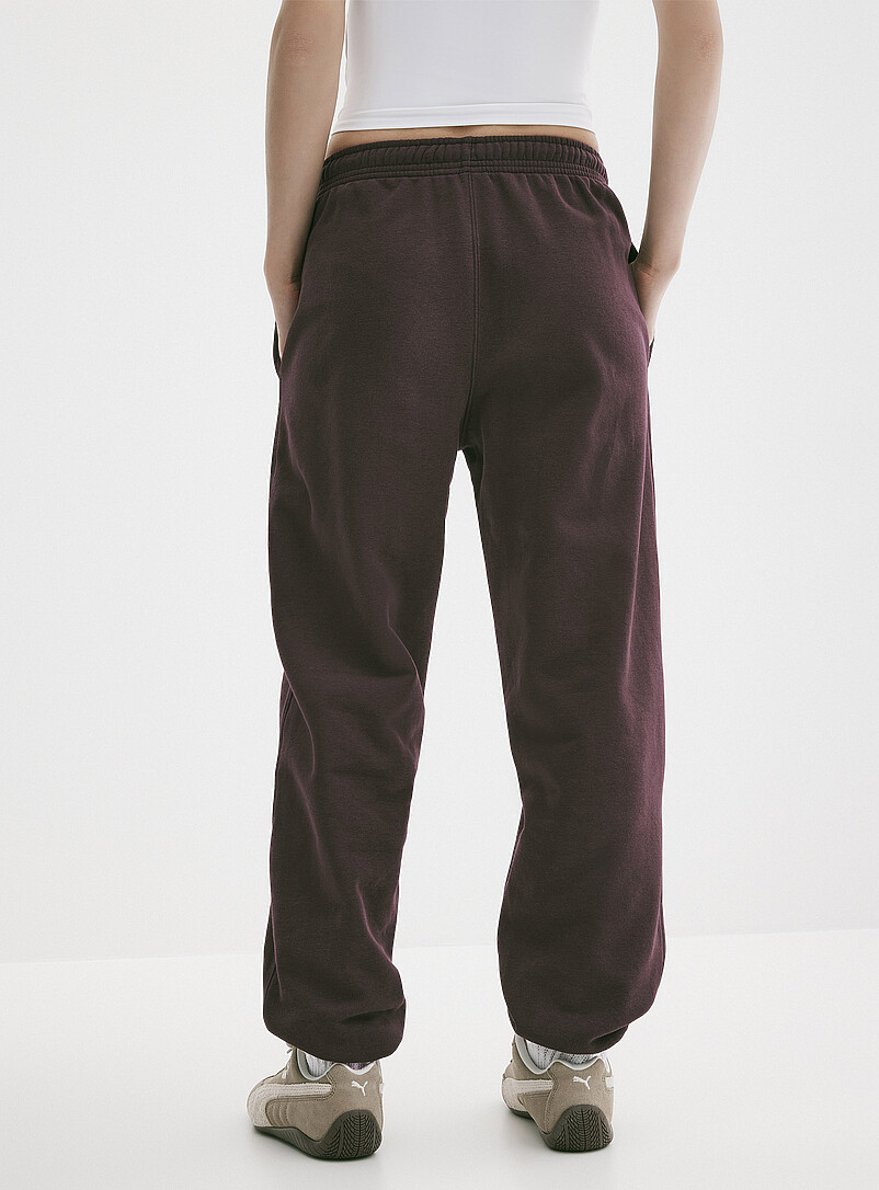 Twik Royal/Sapphire Blue Solid cotton-fleece loose joggers for women