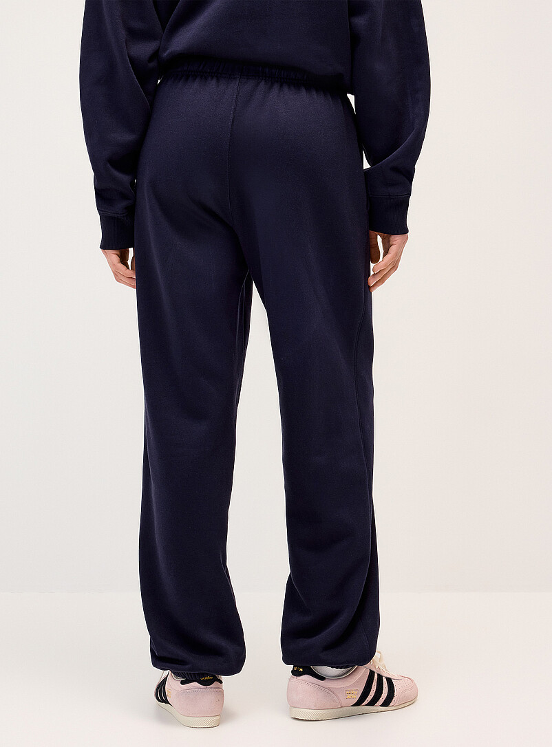 Twik Royal/Sapphire Blue Solid cotton-fleece loose joggers for women