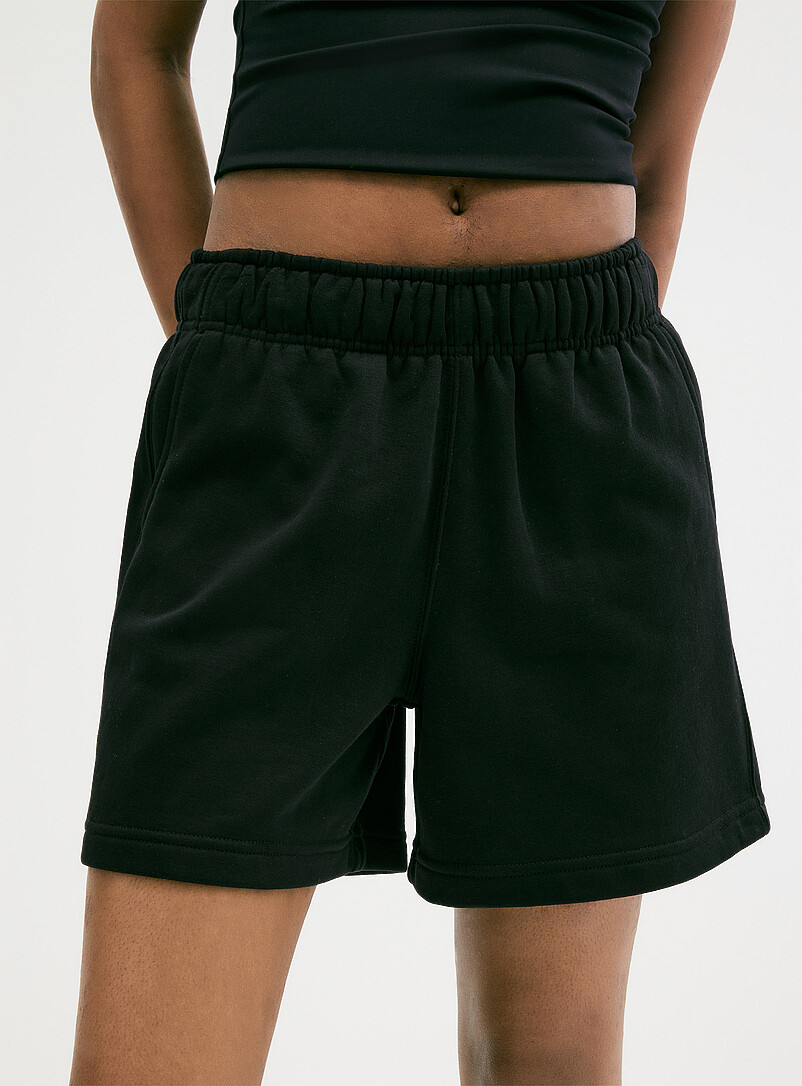 Twik Chocolate/Espresso Mid-thigh fleece short for women