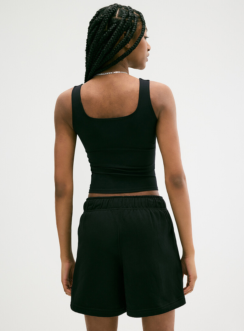 Twik: Le short molleton mi-cuisse Orange pour femme
