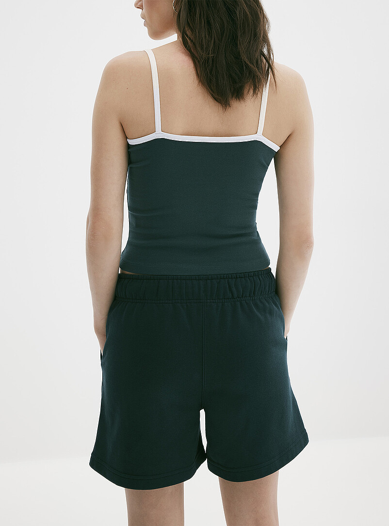 Twik Chocolate/Espresso Mid-thigh fleece short for women
