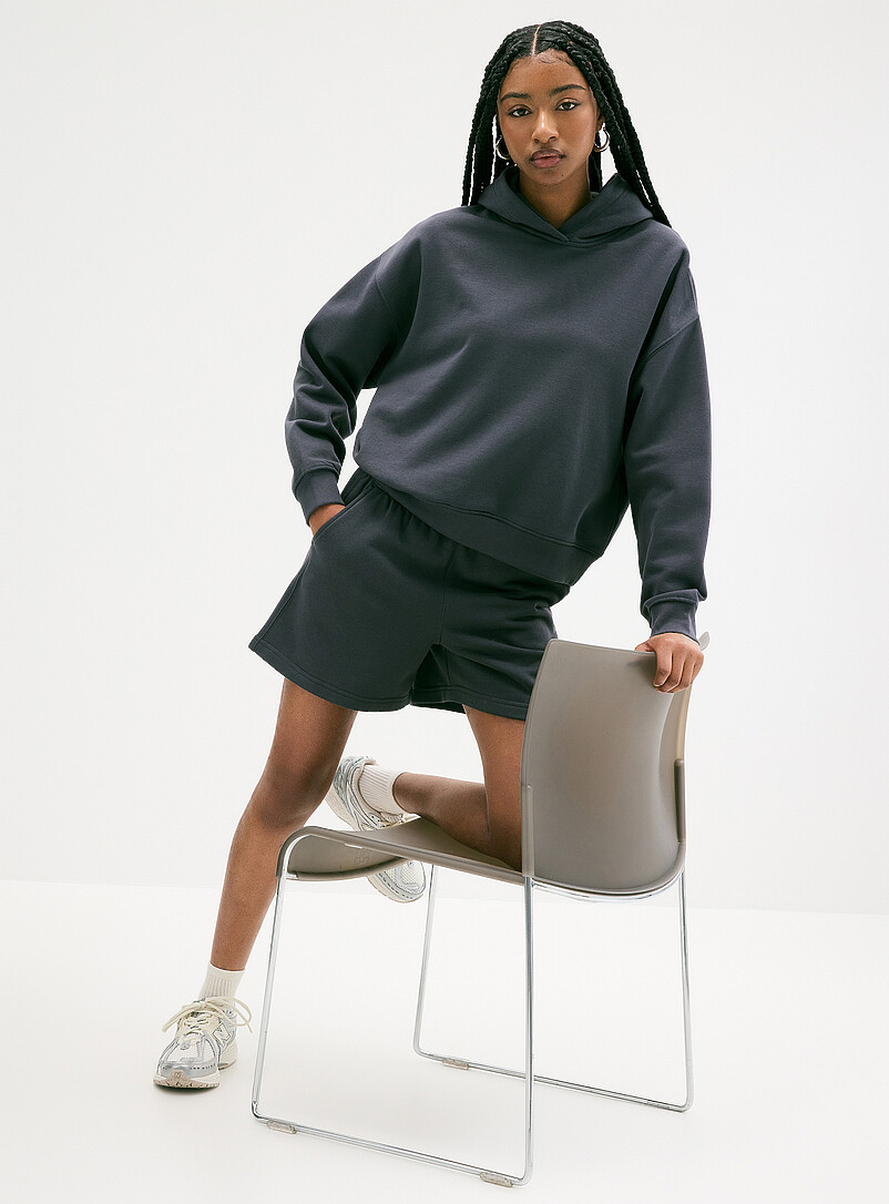 Twik Chocolate/Espresso Mid-thigh fleece short for women