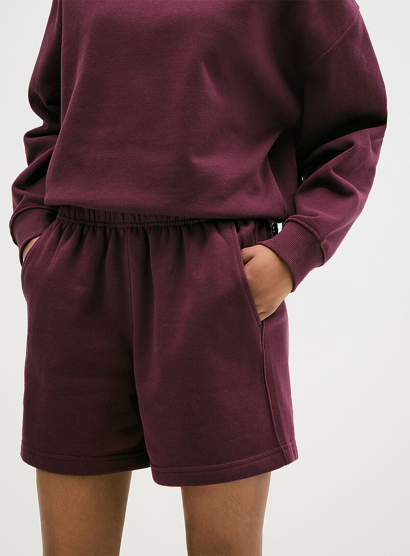 Twik Chocolate/Espresso Mid-thigh fleece short for women