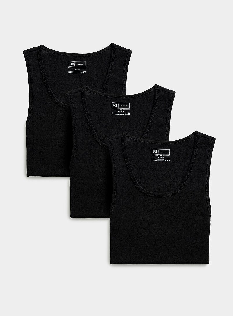 Solid ribbed tank undershirts 3-pack product image 3